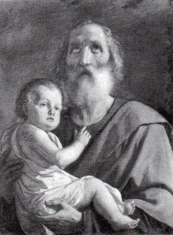 San Giuseppe col Bambino - 1885, olio su tela cm. 85x66, coll. privata